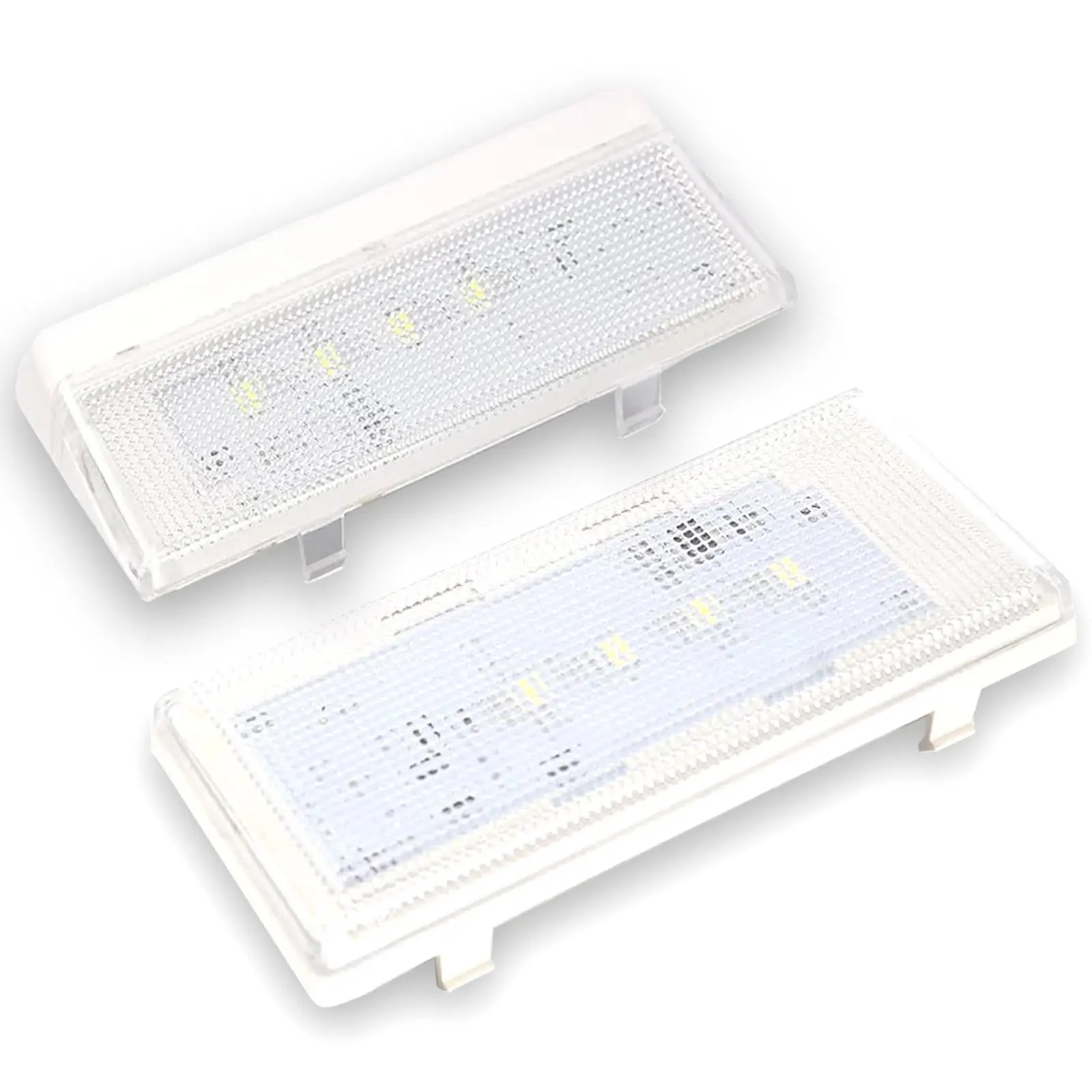 NEW Refrigerator LED Light Set (1 PCS W10515058, 1 PCS W10515057) with Tapered Lens and Bezel, 30,000hrs Lifespan, Replaces WPW10515058, W10522611, AP6022533, PS11755866, WPW10515057