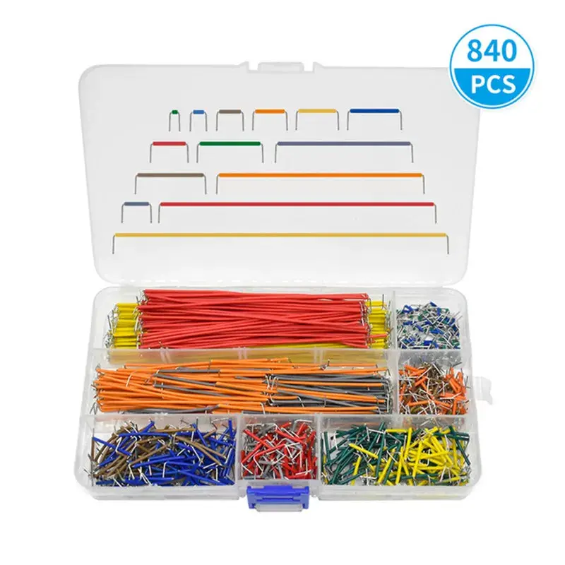 840-Piece Breadboard Jumper Wire Kit with Storage Box for Arduino, Raspberry Pi & ESP32