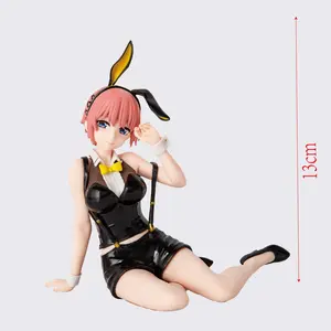 Cross-border beautiful girl, the quintessential quintuplets, Nakano Ichika figurine, and a 2D bunny girl figurine.