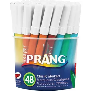Prang Classic Bullet Tip Art Markers - Bullet Marker Point Style - Assorted - 48 / Pack