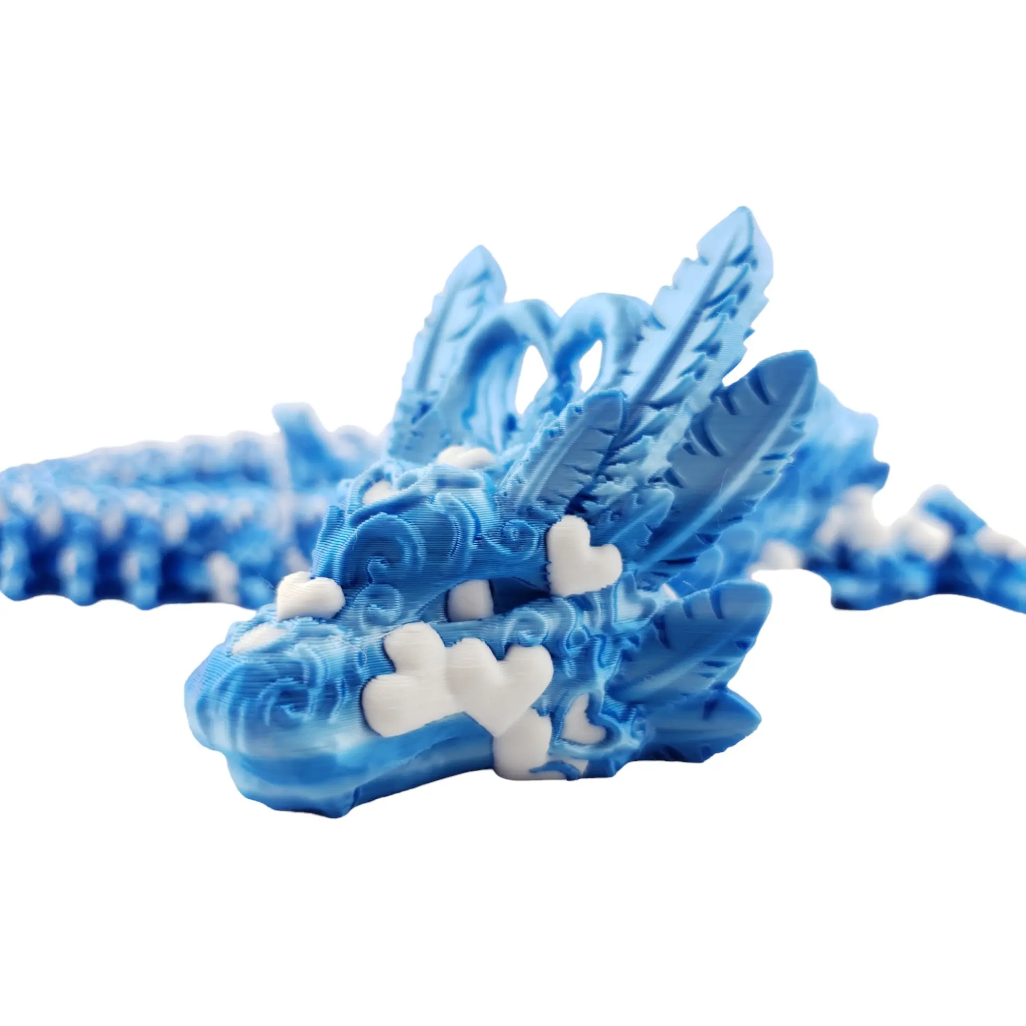 24 Inch Articulated Light Heart Dragon - Fantasy Creature