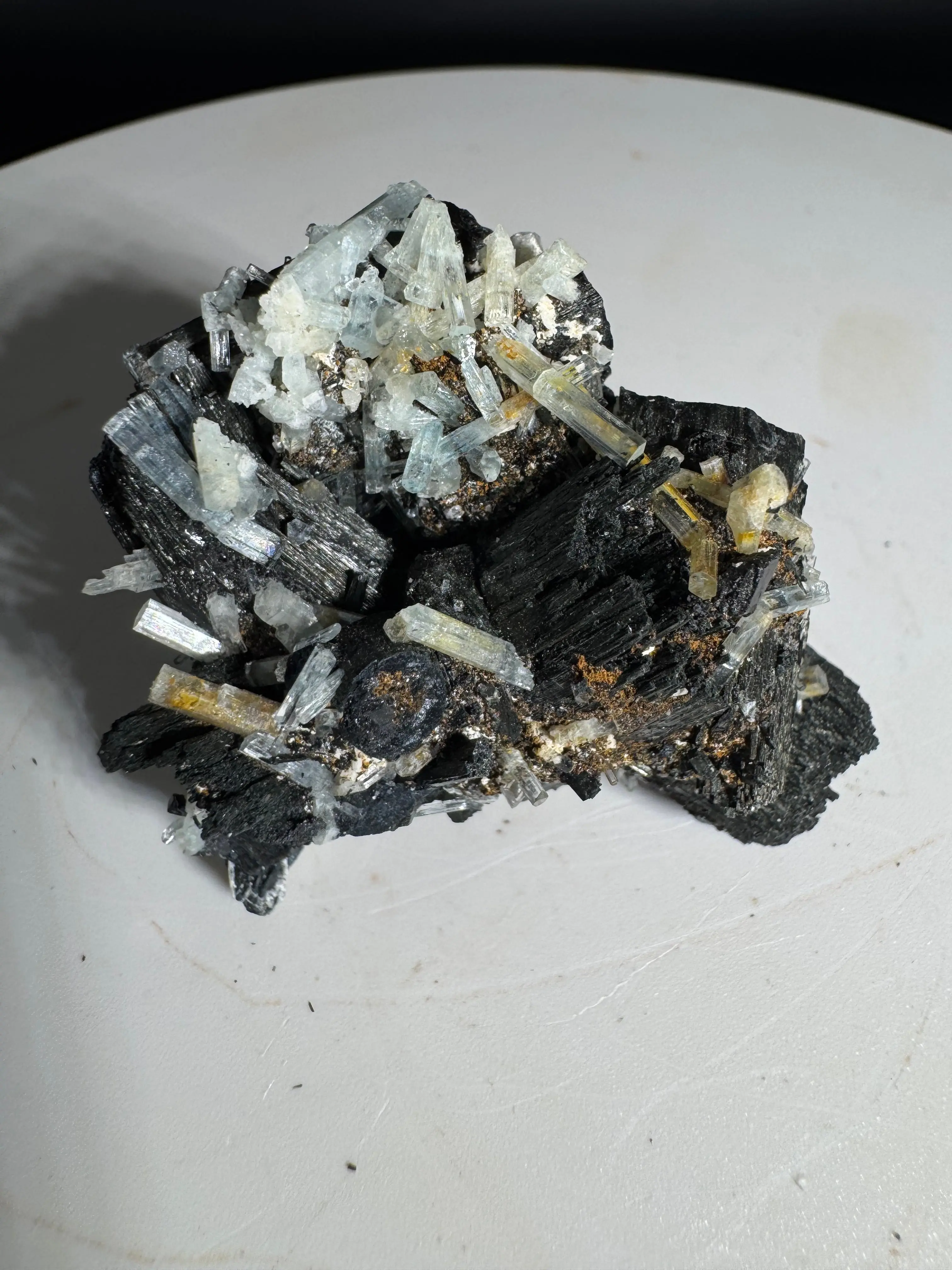 61g Natural Aquamarine Tourmaline Cluster Mineral Specimen Namibia