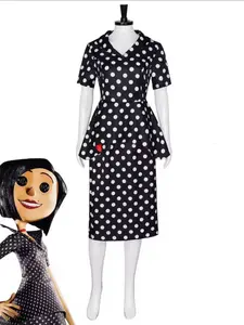 Coraline Cosplay Costume Dress For Women Roleplay Halloween Carnival Party Disguise Suit Womenswear