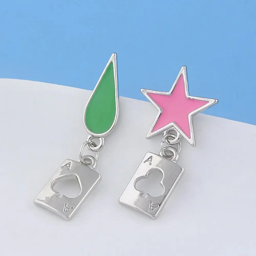 Popular Anime Cosplay Earrings Celebrity Tears Poker Earrings Male and Female Ear Clips Jewelry Accessories Fan Gifts