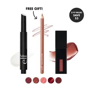 e.l.f. Pout of this World - Glossy Lip Stain Combo with Clear Plumping Gloss