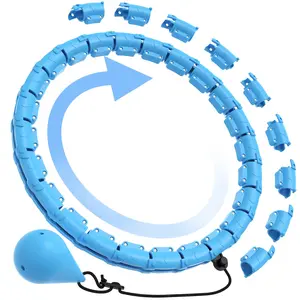 Multi-section Detachable Freely Combinable Hula Hoop for Adults, 47-Inch Plus Size Hoop with 24 Detachable Links