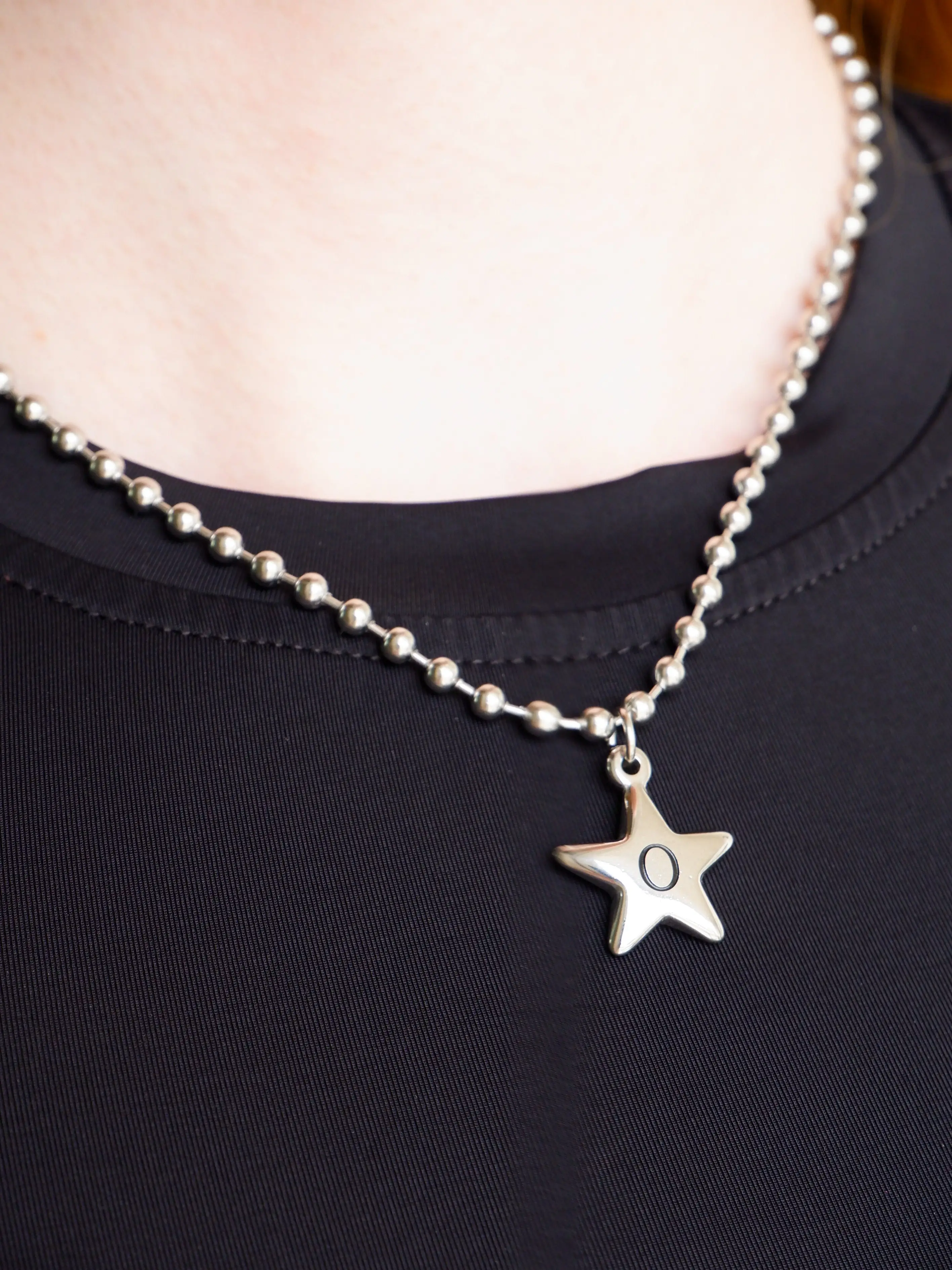 Initial Star Necklace | Waterproof Jewelry | Silver Stainless Steel and Gold