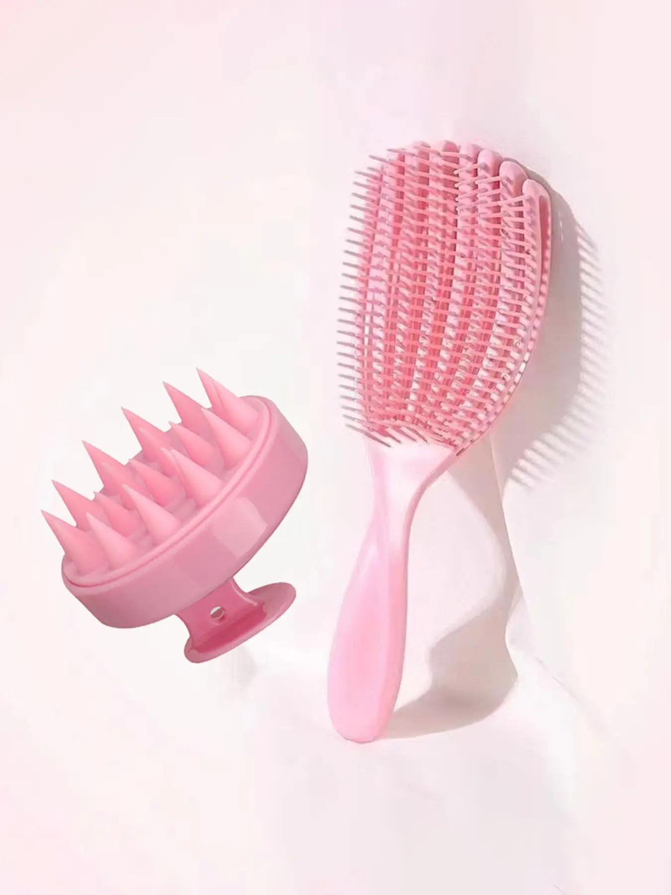 2 Piece Shell Comb Set, Anti-Static Hair Brush, Anti Static Hairbrush, Soft Massage Scalp Comb, Hair Care Comb, Dry & Wet Use, Frizz Control, No Damage Styling Tool, For Hair