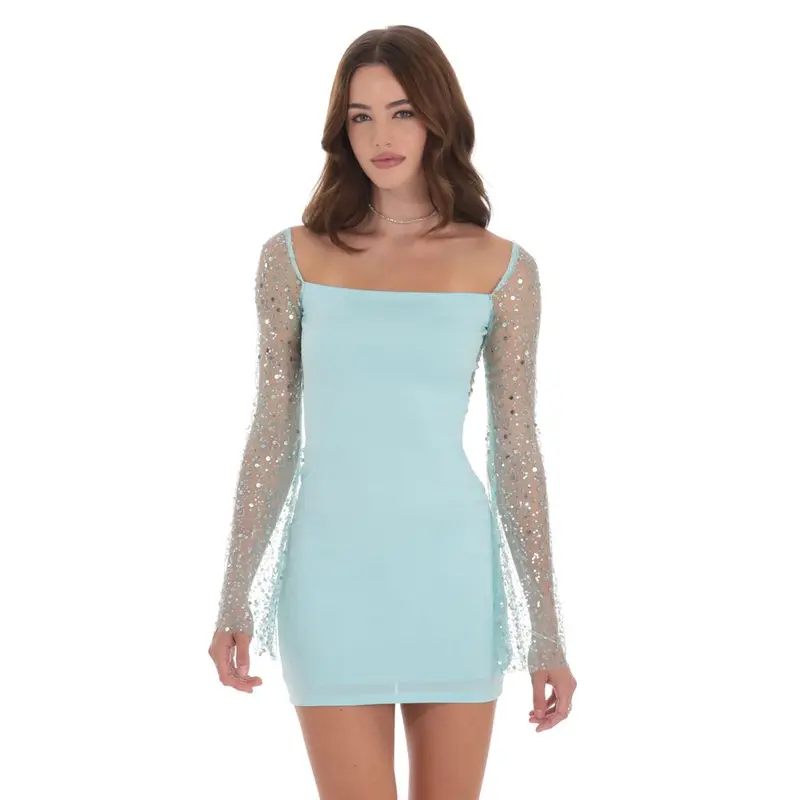 lucy in the sky one shoulder sequin dress - TikTok Shop