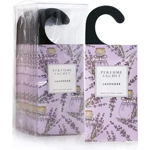Large 12 Packs Lavender Hanging Closet Deodorizer Air Freshener Long Lasting Scented Sachets Smell Goods for House