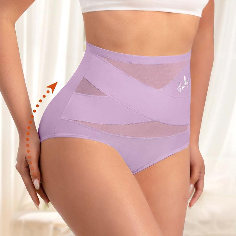 Morelect Women's High-Waist Panties,3/4/5/6/8 Pack Lucky Letter Logo,Cross-Mesh Panel Underwear,Ultra Soft Comfort Fit Briefs - Womenswear Morelect Women's High-Waist Panties,3/4/5/6/8 Pack Lucky Letter Logo,Cross-Mesh Panel Underwear,Ultra Soft Comfort Fit Briefs - Womenswear