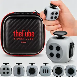 6-Sided Infinity Stress Relief Cube for Adults & Kids | Improves Focus & Mindfulness, Silent & Click Modes, Portable with Carry Case