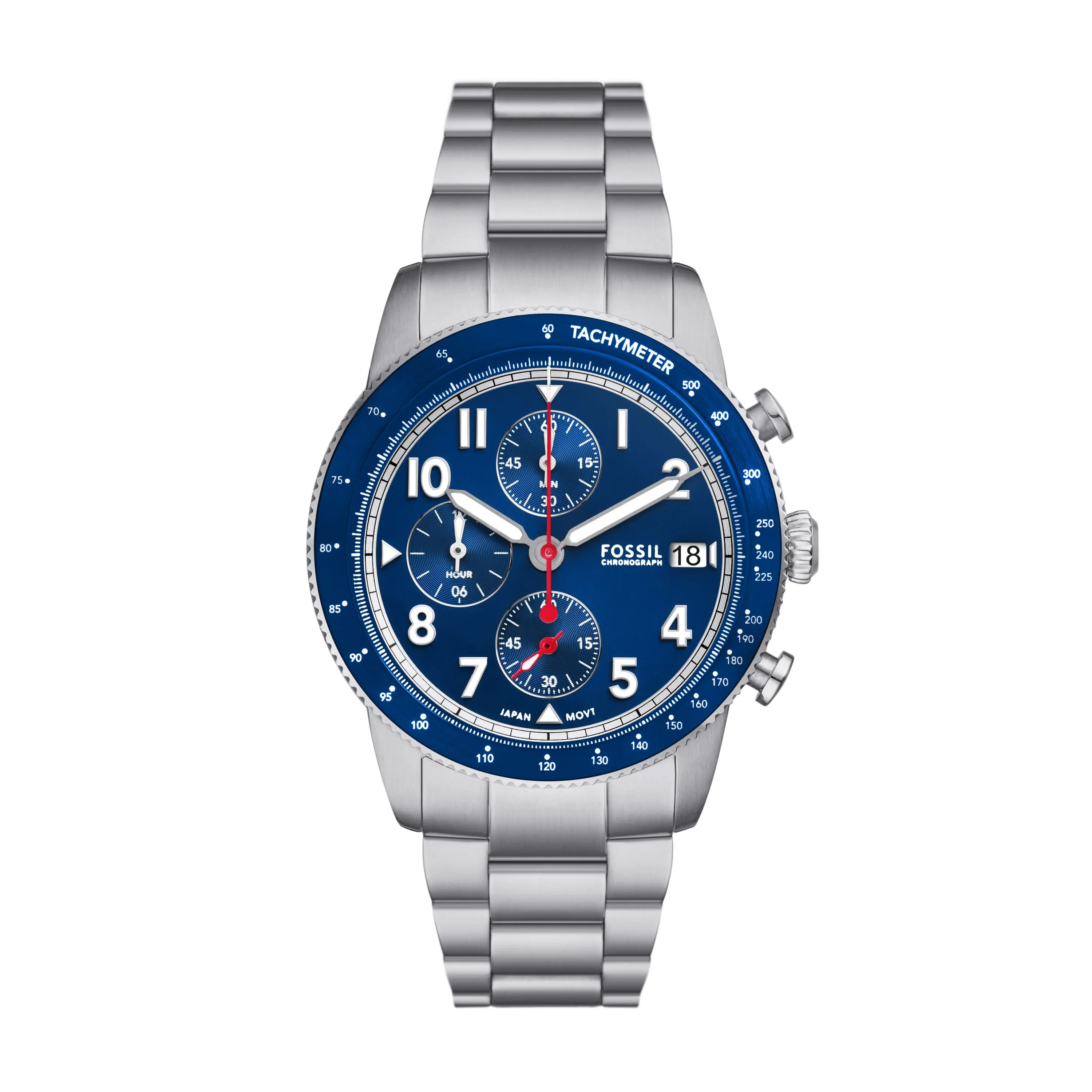 Fossil Men's Sport Tourer 42mm Chronograph, Stainless Steel Watch