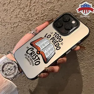 Bible Verse Aesthetic Christian Pattern Phone Case for iPhone 17 16 Pro Max 15 Plus 14 13 12 11  Air XR XS Plus E Shockproof Drop Protective Durable PC Smartphone Cover Cellphone Casing
