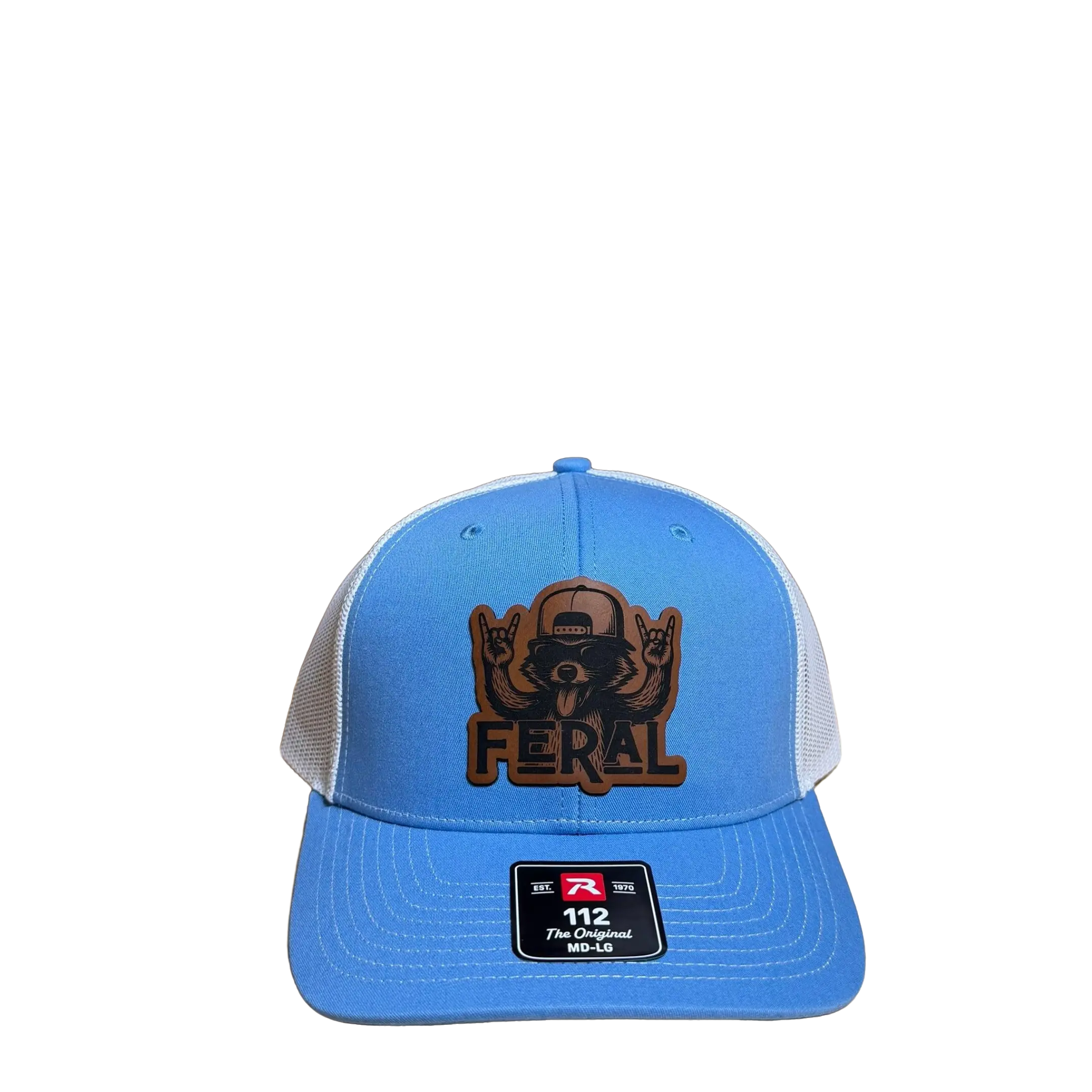 Chaotic Feral Raccoon Leatherette Patch Mid-Profile Hat - Adjustable Lettering Snapback Fit, Backward Hat Compatible for Fashion Enthusiasts