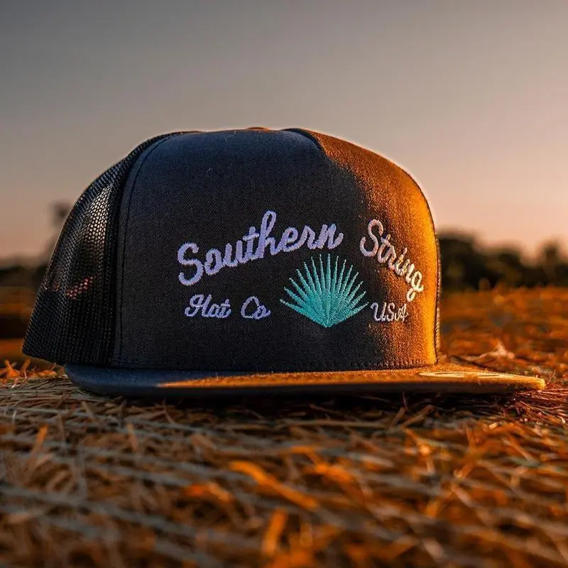 Southern String Hat of The Month August for Women Men Adjustable Baseball Hat Black Baseball Cap Trucker Hat