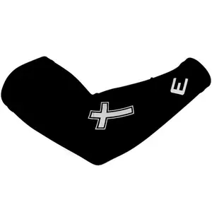 Faith Cross Black Arm Sleeve - Youth & Adult Sizes - Sold Individually - All Sports - UPF 50+ All-over Print Arm Sleeves