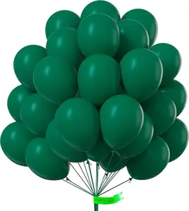 PartyWoo Dark Green Balloons 50pcs 12 Inch Emerald Hunter Forest Green Boho Neutral Balloons for Birthday Baby Shower Graduation Wedding Dinosaur Jungle Football Baseball Party Decorations Green-F14