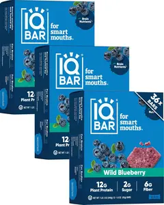 IQBAR Clean Plant Protein Bars - Bar Sampler - 7 Count - Keto, Vegan, High Fiber, Gluten and Dairy Free, Low Sugar Snack - Brain and Body Nutrients for Focus, Energy, Meal Replacement
