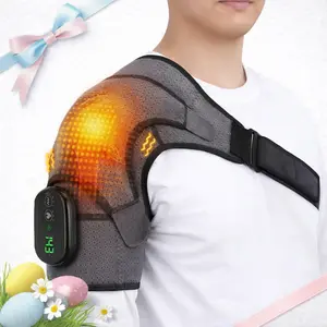 Electric Shoulder Heating & Vibration Massager for Neck and Back – Fascia Release Body Care Shoulder Support
