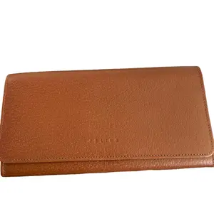 Pre-owned Celine Leather Small Leather Goods Long Wallet