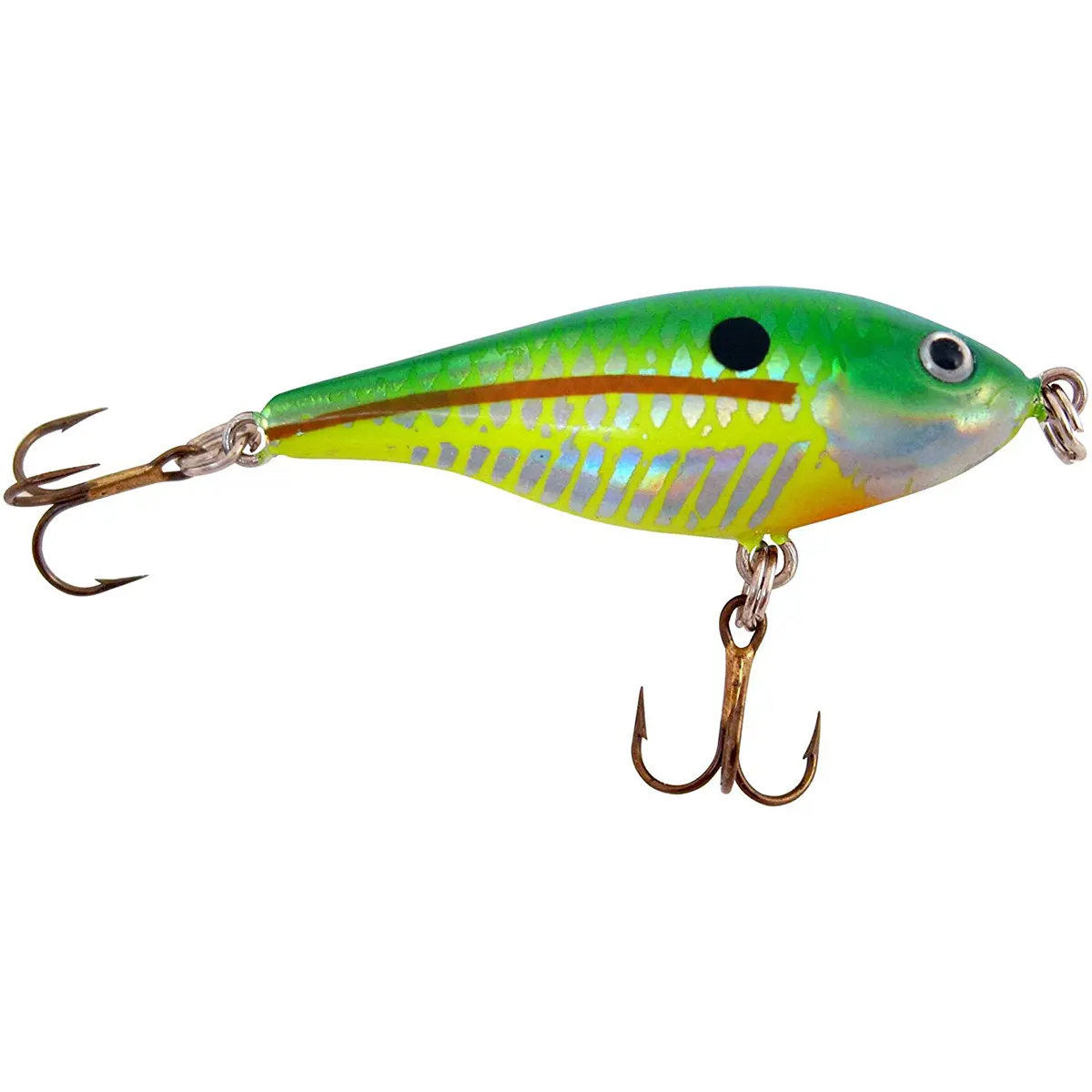 Rebel Raider 1/8 oz Outdoor Fishing Lure - 1 5/8 Inches, Citrus Shad, Sashaying Back and Forth Fishing Lures, Slow-Sinking, Underwater Walking, #12 Hook, Artificial Fishing Lures