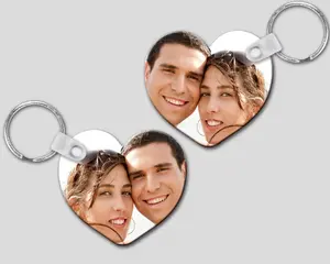 Custom Photo Heart Shaped Keychain