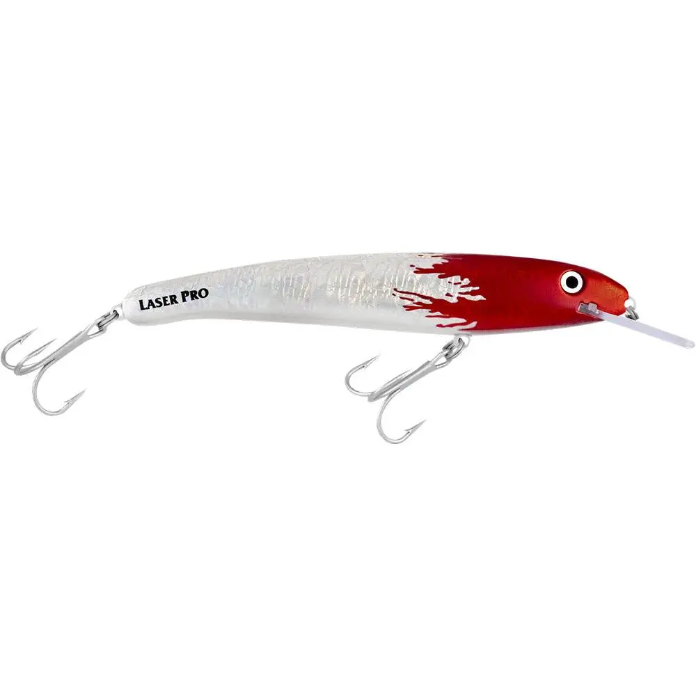 Halco Laser Pro 190 Deep Diving Trolling Plug Fishing Equipment Lures - 7.4 in, Laser Dive Design, Bloody Look, Voracious Fish Attraction