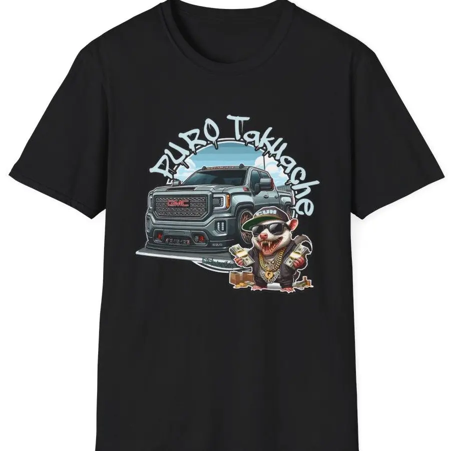 Puro Taquache Truck Enthusiast T-Shirt, Graphite Tee, Unisex Softstyle, Latino Fashion, Chicano Apparel, Lowrider Clothing, Hispanic Gift graphic tee