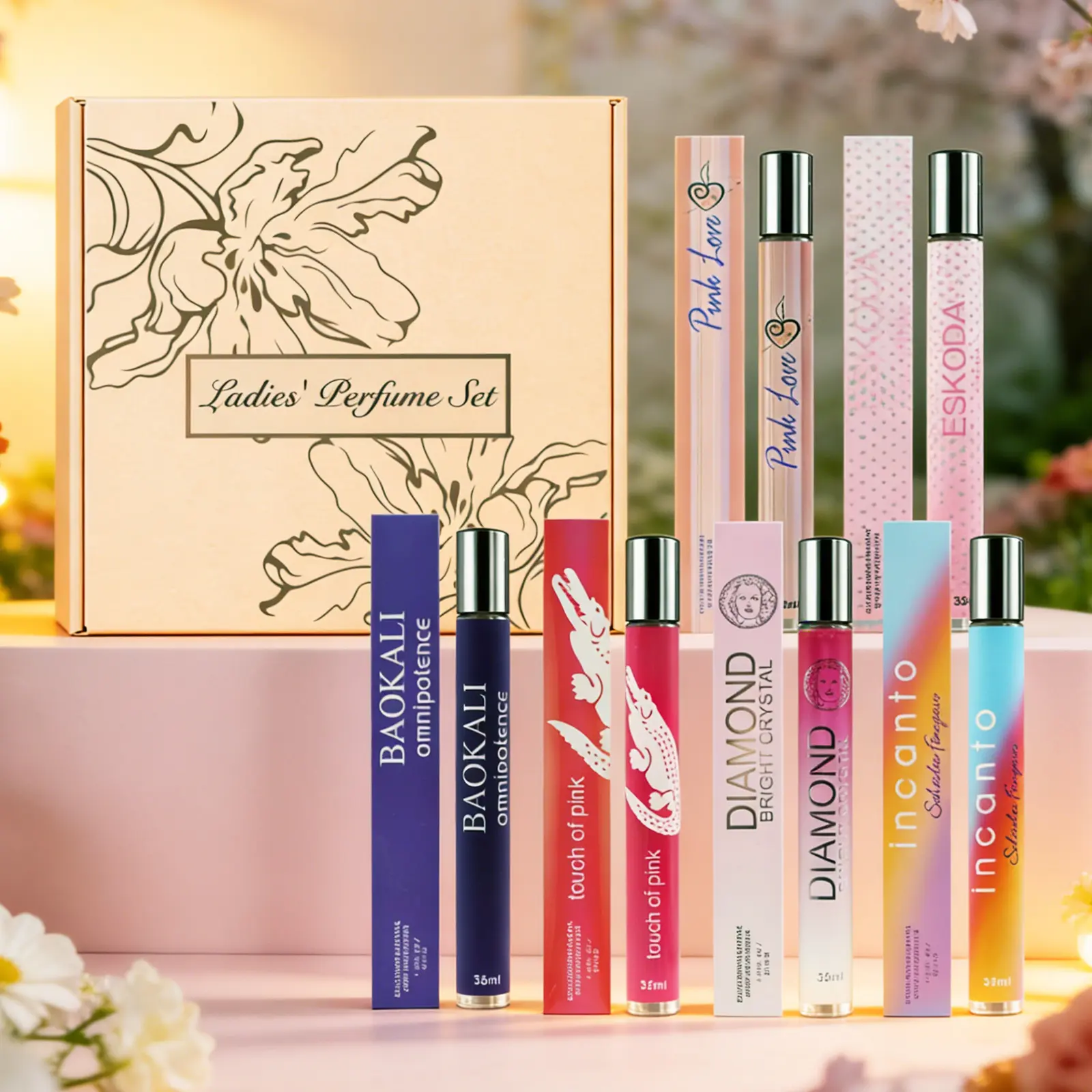 6PACK/7.1oz Women's Perfume Gift Box Set | Portable Mini Travel Fragrances for Her | Elegant Scent Assortment in Beautiful Packaging, Perfect Birthday Anniversary Valentine's Day Present