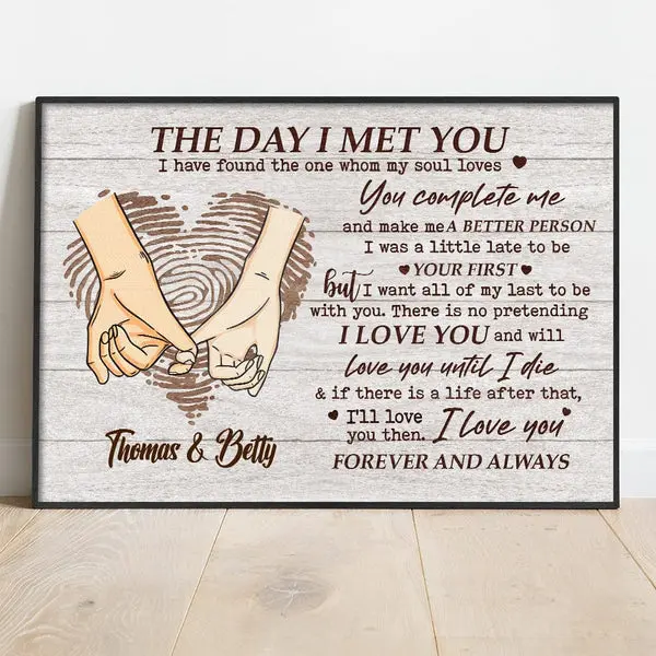 Custom Couple Wall Art, Love You Forever Valentine Poster, Personalized Romantic Gift, Custom Name & Photo Wall Art, Unique Couple Decor
