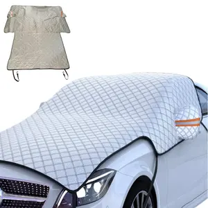 Heavy Duty Snow Car Cover 7-layer Thickened Enlarge 92"x87" Inch  Windproof Waterproof Windshield For Ice And All-season Versatility Universal Fit Suv/truck/sedan.