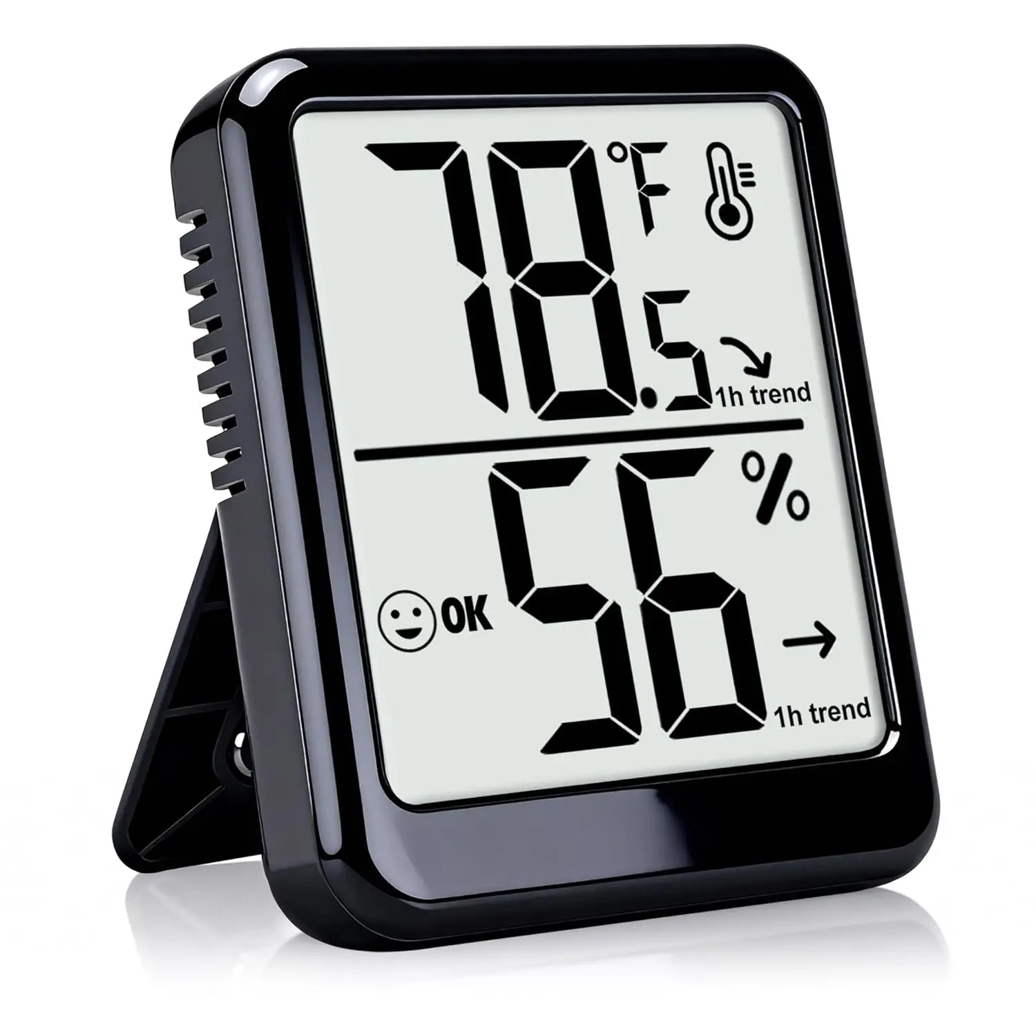 Digital Indoor Thermometer & Hygrometer – Accurate Temperature & Humidity Monitor | Battery Powered (AAA) | For Home, Office, Pets & Plants | Smart Environmental Sensor Device