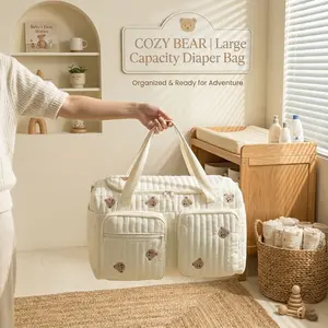 Large Capacity Mommy Handbag, Pregnant Women Maternity Bag, Diaper Wet Wipe Bottle Organizer, Travel and Daily Use