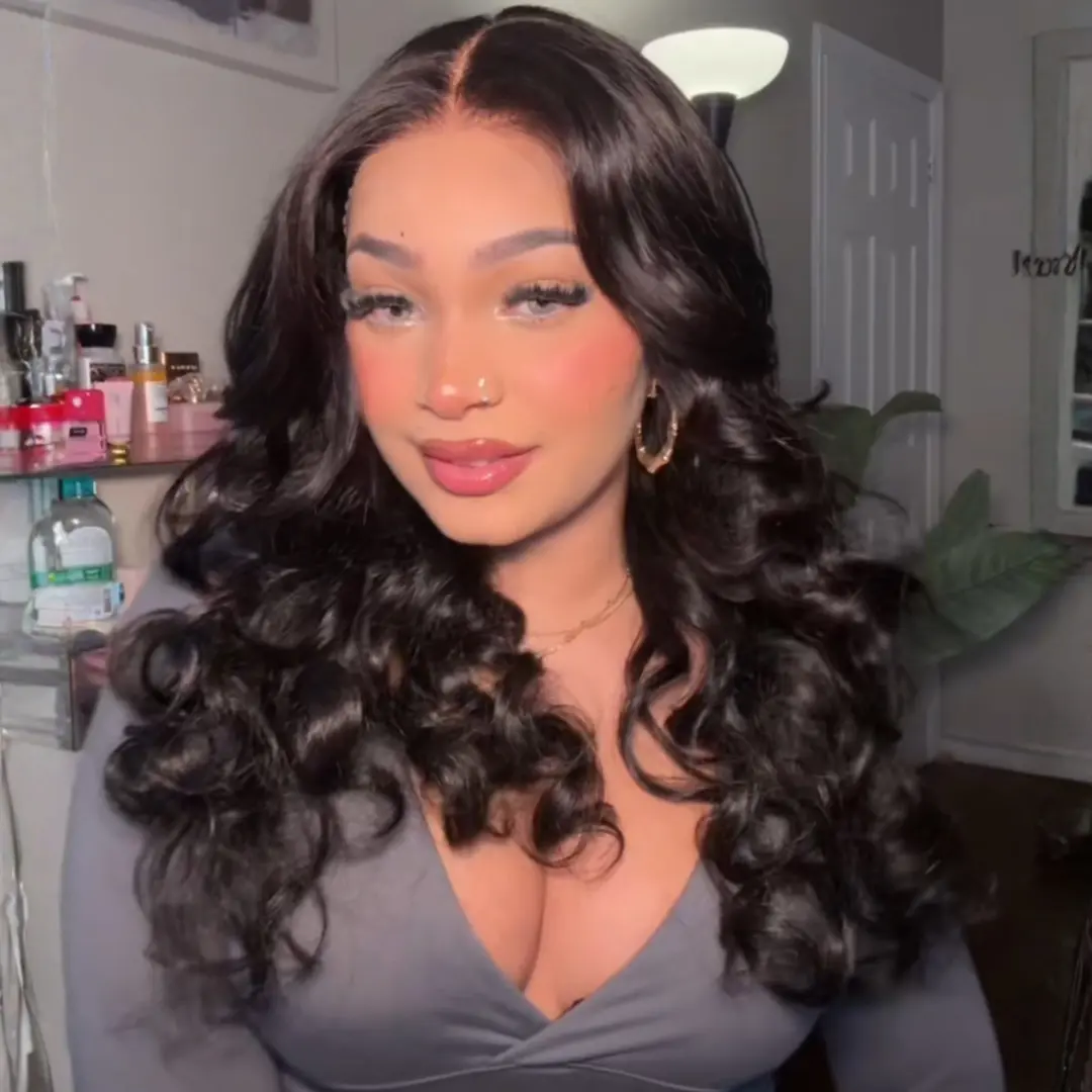 【Limited Stock】Sunber Affordable Body Wave 13x4 Lace Frontal Wigs Human Hair Pre Cut Pre Bleached Pre Plucked Lace Frontal Summer Wig With Drawstring  Fit All Head Sizes Beginner Frienly SummerTurnUp