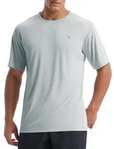 baleaf Men's UPF 50+ Sun Protection Shirts UV SPF Short Sleeve T-Shirts Rash Guard Quick Dry Lightweight Hiking Athletic Fishing Gardening Beach Pool gym apparel