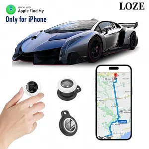 LOZE GPS Tracker (iOS Only) — For Cars & Pets | Compact, Transparent Design | Weather-Resistant Casing | Anti-Loss Device | Supports Apple "Find My" (iOS Only) | No Monthly Fees | IP67 Water-Resistant | Replaceable Battery