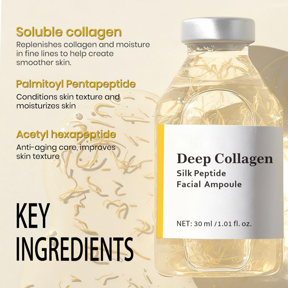 Silk Peptide Intensive Lifting Ampoule | Collagen Silk Peptide Serum | Anti-Aging Facial Essence, Deep Hydrating, Firming & Lifting, Fades Wrinkles & Fine Lines, Boosts Skin Elasticity (Collagen)