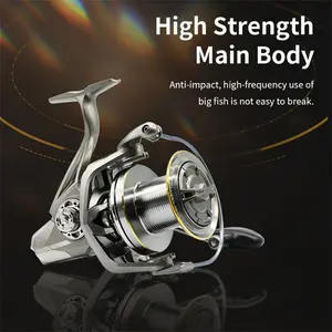 1pc 8000/9000/10000/12000/14000 Large Size Fishing Reel, 55lb High Strength Spinning Reel for Long Casting