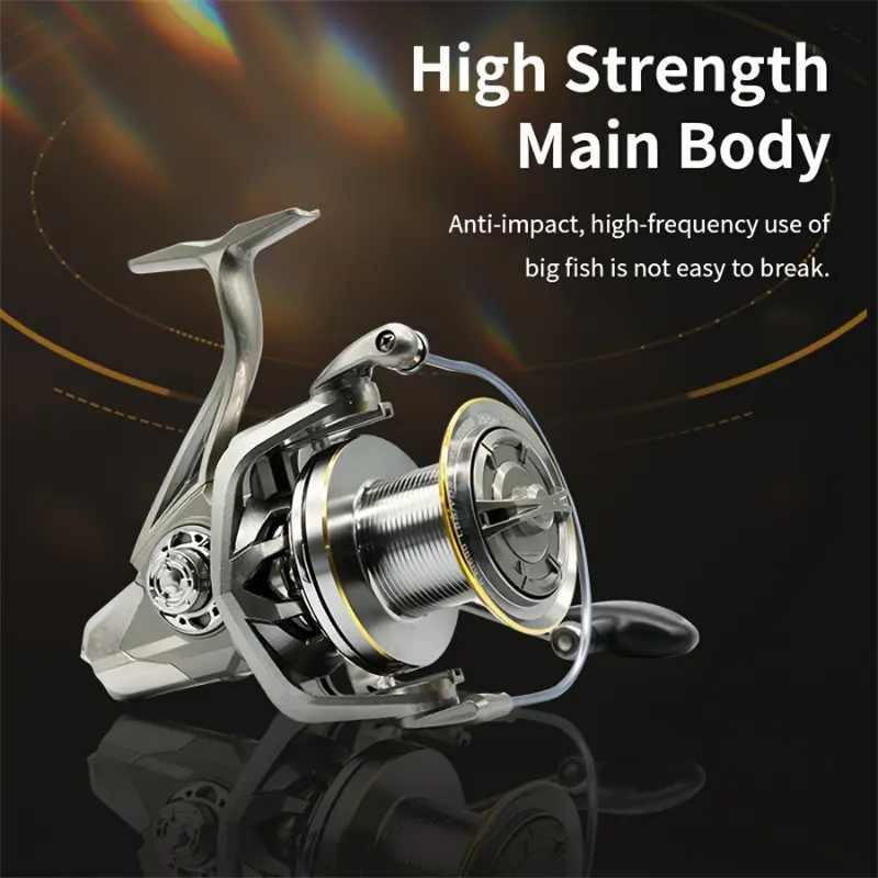1pc 8000/9000/10000/12000/14000 Large Size Fishing Reel, 55lb High Strength Spinning Reel for Long Casting