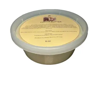 Beautyshea 100% cocoa Butter from Ghana 8 Oz (226.796 g) - Hydrating, Improves Skin Elasticity, Raw, No Fragrance Added, Great for All Skin Types