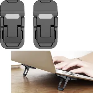 Adjustable Dual Angle Keyboard Stand, Computer Keyboard Riser, Self-Adhesive Laptop Holder, 2-Piece Set, Ergonomic Desk Accessory, Portable Laptop Stand
