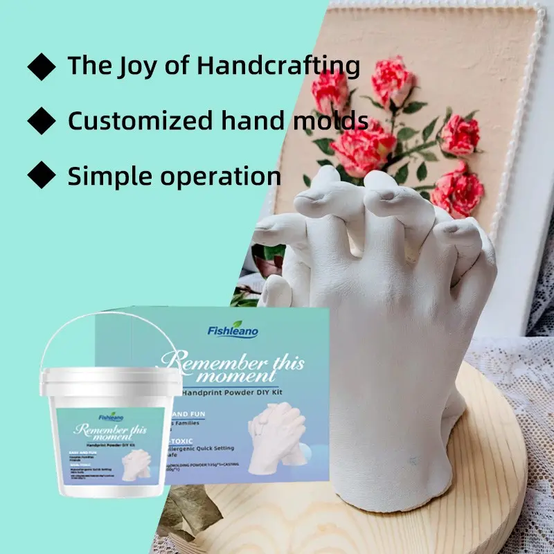 Hand Mold DIY Kit, 3D Hand Model Making Materials, Gypsum Powder, Handmade Souvenirs, Creative Craft Supplies, Perfect for Gifts