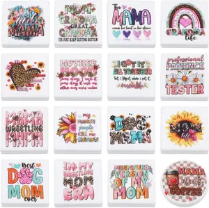 16 count Character Focus Beads Bulk Focal Beads Bulk  Spacer Beads for  Bracelet Lanyards  DIY Crafts(MOM Theme B)