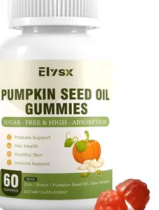 Cold Pressed Pumpkin Seed Oil with Saw Palmetto Gummies, DHT Blocker Supplement for Women & Men, with Biotin, Hair and Skin Health, Vegan, Sugar Free, Mixed Berry Flavor, 60 Ctundefined