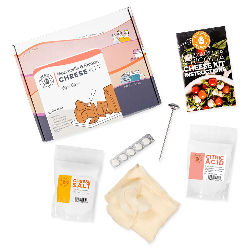 Mozzarella & Ricotta Cheese Making Kit – Everything You Need for Fresh, Homemade Italian Cheese