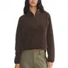 Hixiaohe Womens Sweatshirts Cropped Half Zip Fuzzy Warm Sherpa Pullover Varsity Jackets with Zipper Pockets TikTokShopBlackFriday,back to school,back to school shopping Casual Garment,sohochic