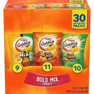 Bold Mix Variety Snack Crackers, 1 oz Snack Packs, 30 Ct Box