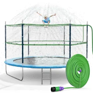 Trampoline Sprinkler Kids Outdside: Trampoline Accessories Waterpark Tropical Party Summer Outdoor Fun Water Games Toys Sprinklers Backyard Water Park Activity Toy for Kids Boys Girls (39FT)