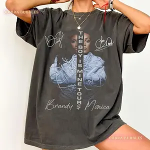 Vintage Brandy & Monica Tour Shirt, The Boy Is Mine Portrait Tee, RnB Concert Merch